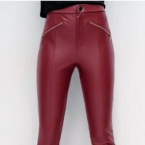 Zara Deep Red Leggings